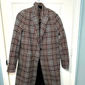 ZARA Wool checked plaid Coat